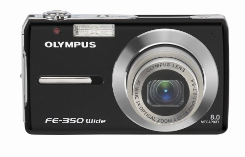 Olympus FE-350 8MP Digital Camera with 4x Wide Angle Optical Zoom (Black)