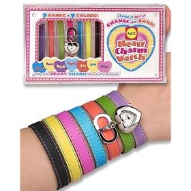 Alex Heart Charm Watch with 7 Changeable Bands