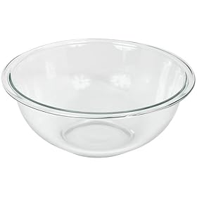 Pyrex Prepware 2-1/2-Quart Rimmed Mixing Bowl, Clear