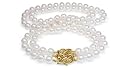 9.5x10mm AAA Quality Double Strand Japanese Akoya saltwater cultured pearl necklace 16" and 17"