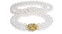 9.5x10mm AAA Quality Double Strand Japanese Akoya saltwater cultured pearl necklace 18" and 19"