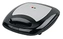 Team SM-17947 1500-Watt 4-Slice Sandwich Maker, Stainless Steel and Black
