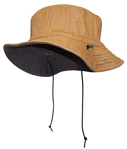 N'Ice Caps Kids Distressed Denim Reversible and Adjustable Sun Hat