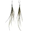 Handcrafted Natural Spiked Peacock Feather Leverback Earrings