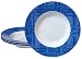 Precidio Tropical Plaid Melamine Bowls, Set of 4, Marine Blue