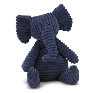 Plush Cordy Roy Navy Blue Elephant 15 by Jelly Cat