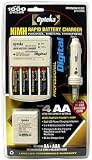 Opteka 2400mAh Rechargeable AA Batteries with 90min AC/DC Rapid Charger
