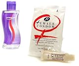 FC Reality Female Condom Lubricated Non Latex 1 condom Astroglide 5 oz Lube Personal Lubricant Economy Pack