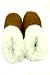 Alpaca Leather Bootie Slippers with Fur Lining - Chestnut Suede