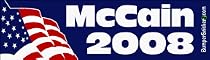 John McCain 2008 - Presidential Election Bumper Stickers (Medium 10x2.8 in.)