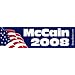 John McCain 2008 - Presidential Election Bumper Stickers (Medium 10x2.8 in.)