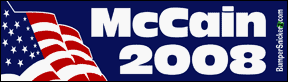 John McCain 2008 - Presidential Election Bumper Stickers (Medium)