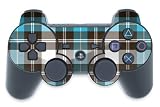 Playstation 3 Controller Skin Turquoise Plaid