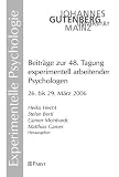 Beitr�ge zur 48. Tagung experimentell arbeitender Psychologen