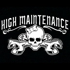 Buy Youth Sweatshirt : High Maintenance – Funny Girly Skull Design