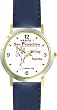 Habit 1 - Be Proactive (Spanish Text) - DELUXE TWO-TONE WATCH from THE 7 HABITS - WATCH COLLECTION BY WATCHBUDDY&reg; - Arabic Numbers - Blue Leather Strap-Size-Large ( Men's Size or Jumbo Women's Size )