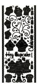 12 PACK DAZZLES 4x9 HEY CUPCAKE BLACK Papercraft, Scrapbooking (Source Book)