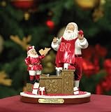 Nebraska Cornhuskers Workshop Santa Figurine