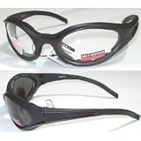 2 Wind Master Motorcycle Glasses Padded Smoked Clear Smoke is for Day and Clear is... by Global Vision Eyewear