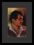 Dean Martin (Profile Face) Movie Gold Wood-Mounted Poster Print - 11 X 17