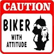 CAUTION: BIKER PROTECTIVE SERVICES fun sign