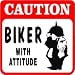 CAUTION: BIKER PROTECTIVE SERVICES fun sign