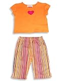 Rubbies - Toddler Girls Short Sleeved Capri Set, Orange, Multi