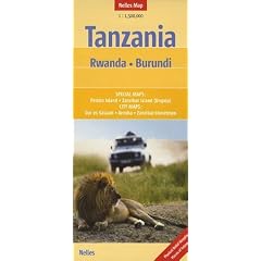 Nelles Map Tanzania - Rwanda - Burundi (Landkarte) 1 : 1 500 000. Special Maps: Pemba Island, Zanzibar Island (Unguja); City Maps: Arusha, Dar es Salaam, Zanzibar-Stonetown