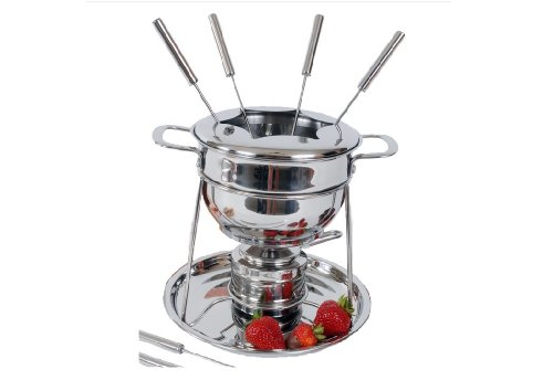 Cook's Choice Stainless Steel 2.5 Quart Fondue Set