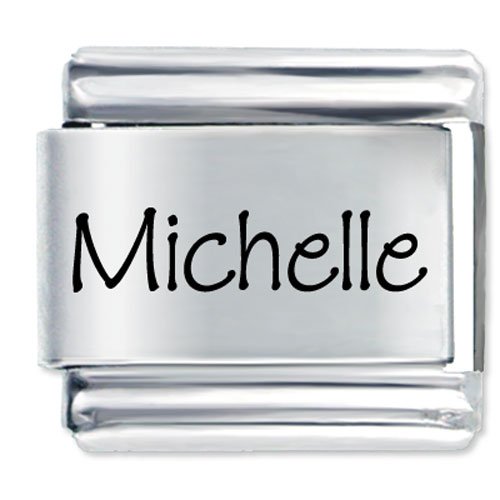 Name Michelle Italian Charms Bracelet Link