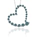 10k White Gold Blue Diamond Journey Heart Pendant (1/4 cttw), 18