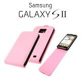 Flip-Case Handy Klapp Tasche Samsung I9100 Galaxy SII S2 Pink Schutzhülle Case Handytasche Etui Cover Schutz Hülle Bag NEU