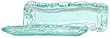 Spanish Recycled Textured Glass Salsa Tray 13"x4.5"