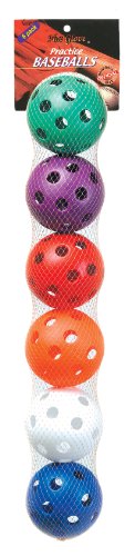 Hot Glove Practice Baseballs-6 pack (Assorted Colors) by Unique Sports