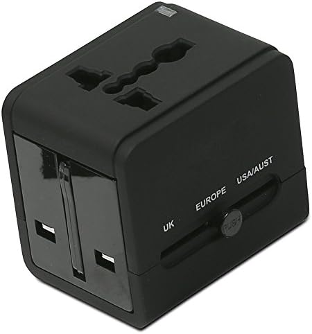 Fuse World-wide Universal Ac International Adapter Travel Charger with Dual [2.1A] USB Charging Ports (Us Uk Eu Au)