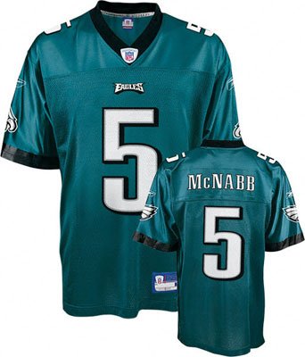 Donovan McNabb Jersey: Reebok Green Replica #5 Philadelphia Eagles Jersey Size 5XL