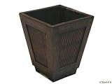 8 in. Square Planter w/ Bamboo Weave