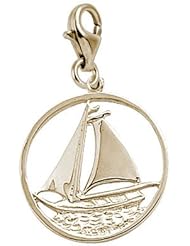 Rembrandt Charms Sailboat Charm with Lobster Clasp