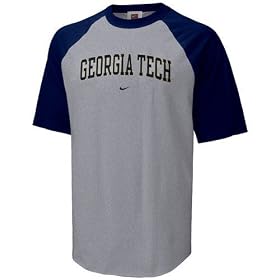 Nike Georgia Tech Yellow Jackets Ash Youth Raglan T-shirt