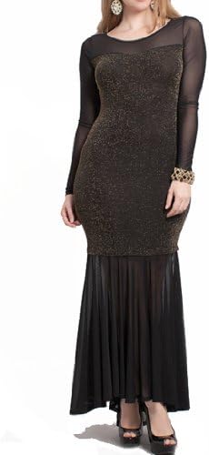 Symphony Women's Plus Size Long Sparkle Gown
