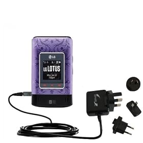 Chargeur secteur international LG Lotus - Marque Gomadic avec TipExchange (�change-embout)