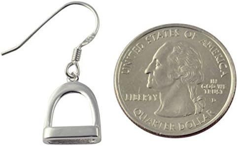Sterling Silver Horse Stirrup Dangle Earrings