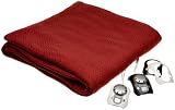 Sunbeam Camelot Dreams SC7 Select Touch Control Heated Electric Twin Blanket, Cranberry