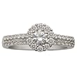 14K White Gold Diamond Ring - 0.75 Ct.