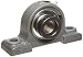 Link-Belt PLY323N Ball Bearing Pillow Block, 2 Bolt Holes, Relubricatable, Non-Expansion, Cast Iron, Cam-Lock Collar, Inch, 1-7/16