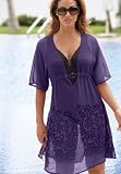 Jessica London Plus Size Sheer Cover-Up Tunic
