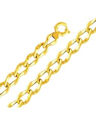 14K Yellow Gold Fancy Bracelet with Spring-ring Clasp - 7.5" Inches