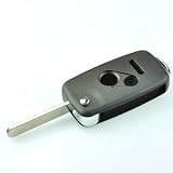 Flip Remote Key Car Case Shell for Cr-v Fit Civic Lx Pilot Ridgeline Odyssey 3 Buttons No Chips Inside CMII ID:2002DJO322