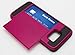 Samsung Galaxy S7 Edge Case, Bastex Hybrid Black Rubber Silicone Cover Hot Pink Hard Plastic Hidden Credit Card Cash Id Holder Slot Case for Samsung Galaxy S7 Edge G935