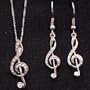 Treble Clef Earrings and Pendants Earrings